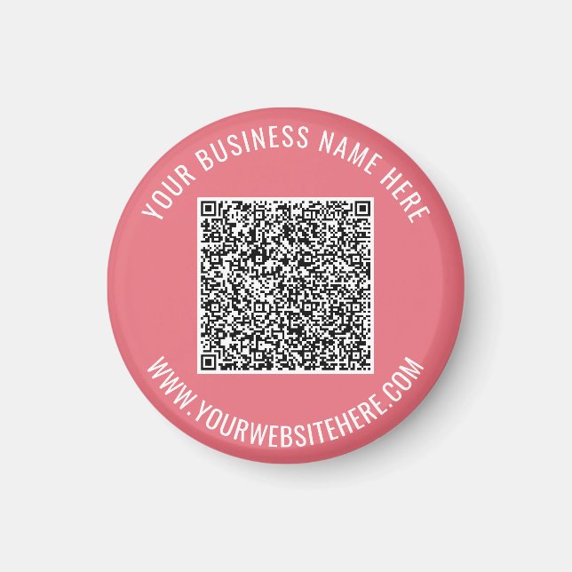 Imán Texto personalizado de tu código QR y regalo de im (Frente)