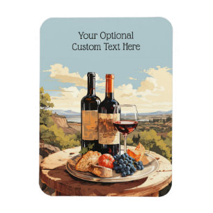 Imán Texto personalizado de Wine Lover