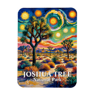 Imán Texto personalizado Joshua Tree Van Gogh Desierto
