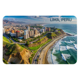 Imán Texto personalizado Lima, Perú