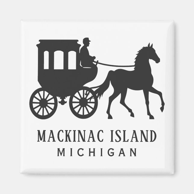 Imán Texto personalizado Mackinac Island (Frente)