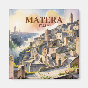 Imán Texto personalizado Matera Italia Viaje Sassi di M