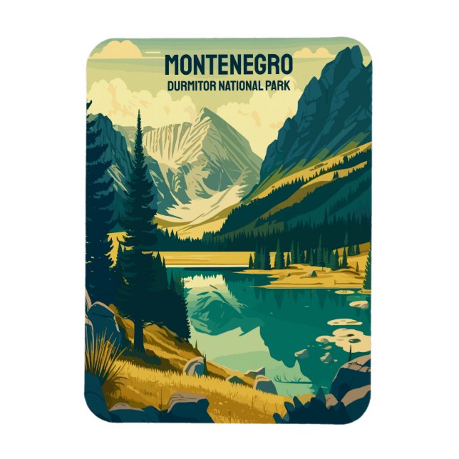 Imán Texto personalizado Montenegro (Vertical)