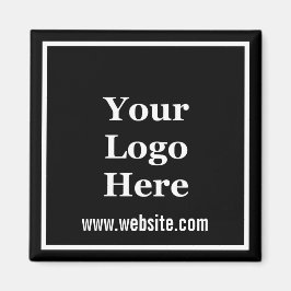 Imán Texto promocional en blanco y negro Su logotipo aq