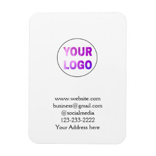 Imán texto simple mínimo agregue su logotipo/diseño aqu