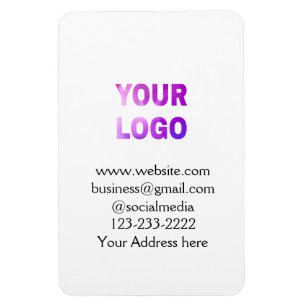 Imán texto simple mínimo agregue su logotipo/diseño aqu