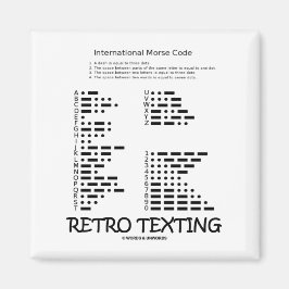 Imán Textos retro (Código internacional Morse)
