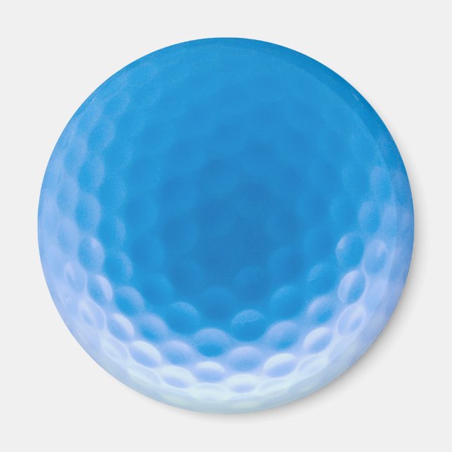 Imán Textura de bola de golf Dimples Azul Ártico (Frente)