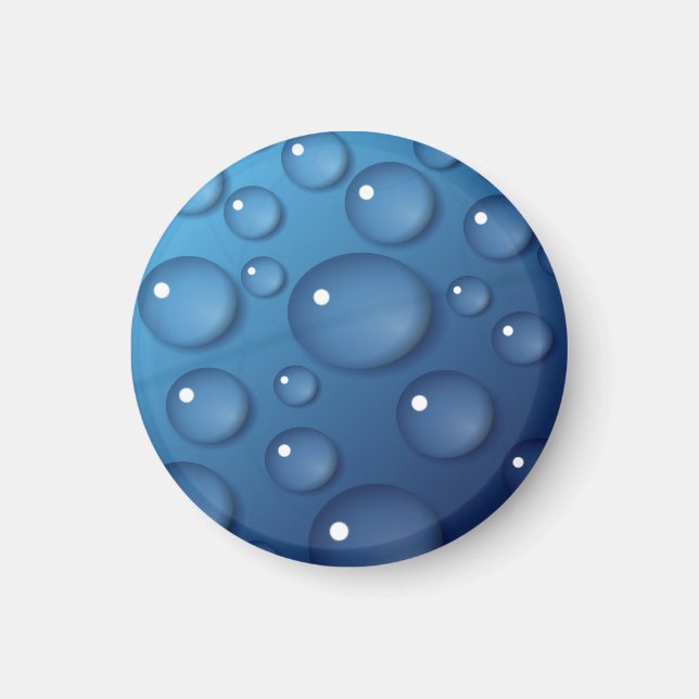 Imán Textura de caída de agua azul (Frente)