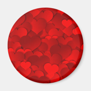 Imán Textura de Corazones Rojos