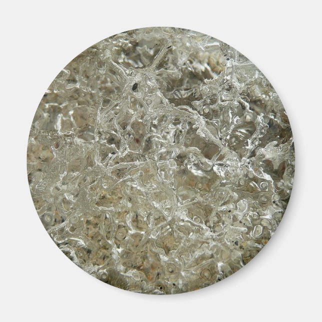 Imán Textura De La Naturaleza Del Resumen De Hielo Glac (Frente)