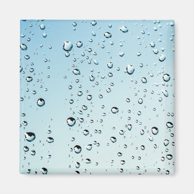 Imán Textura de las gotas de lluvia (Frente)