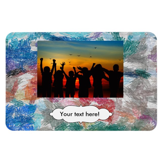 Imán Textura de los cirayones (Horizontal)