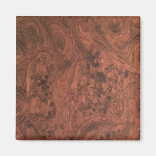 Imán Textura de madera de caoba del Burl