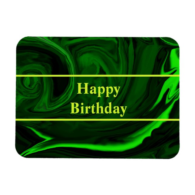 Imán textura de malaquita verde piedra ,personalizada (Horizontal)