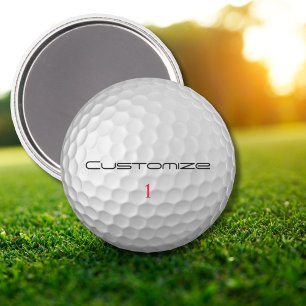Imán Textura de pelota de golf blanca con hoyuelos Nomb