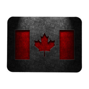 Imán Textura de piedra de la bandera canadiense