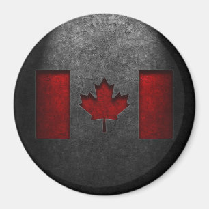 Imán Textura de piedra de la bandera de Canadá