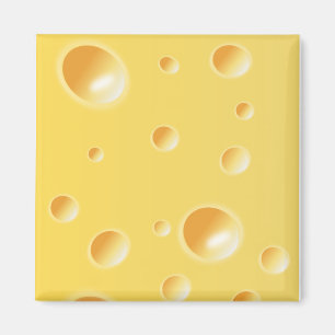 Imán Textura de queso suizo amarillo