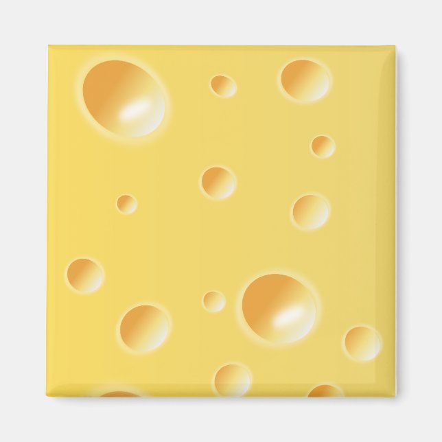Imán Textura de queso suizo amarillo (Frente)