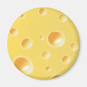 Imán Textura de queso suizo amarillo