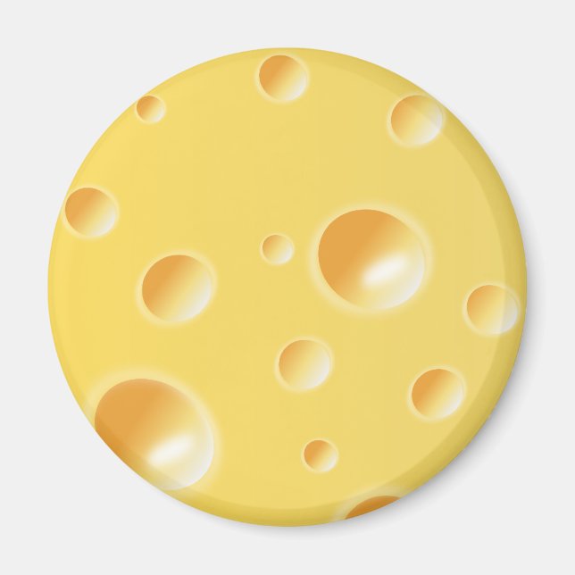 Imán Textura de queso suizo amarillo (Frente)
