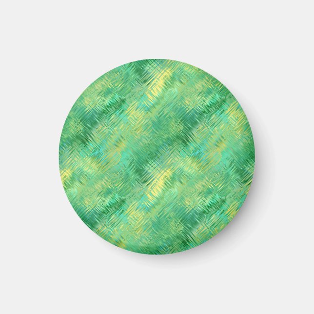 Imán Textura de vidrio verde esmeralda (Frente)