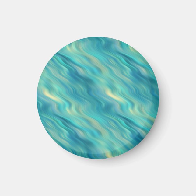 Imán Textura ondulada de hidrangea azul (Frente)