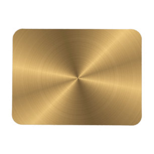 Imán Textura radial metálica de oro personalizada