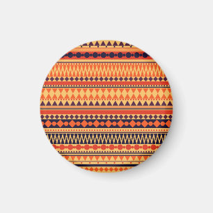 Imán Textura tribal: patrón de rayas vintage.