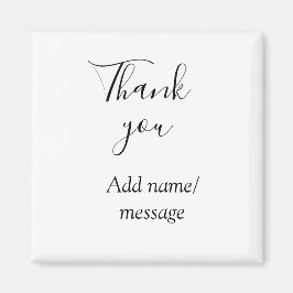 Imán Thank you add name message simple stylish calligra