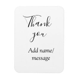 Imán Thank you add name message simple stylish calligra
