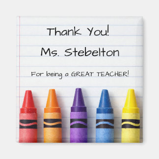 Imán Thank You Crayons Teacher Appreciation Magnet