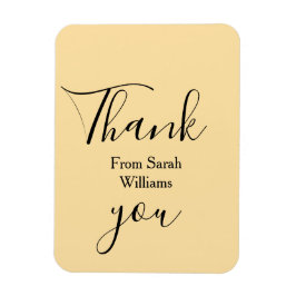 Imán Thank you from add name yellow Pastel boho wedding