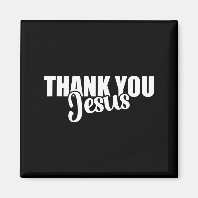 Imán Thank You Jesus Faith Based Christian Bible Gospel (Frente)