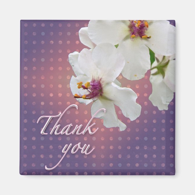 Imán Thank You Moth Mullein Wildflower (Frente)