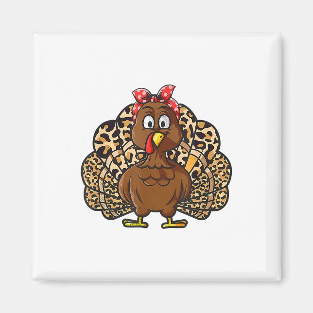 Imán Thankding Leopard Turkey Thankding Autumn Fa (Frente)