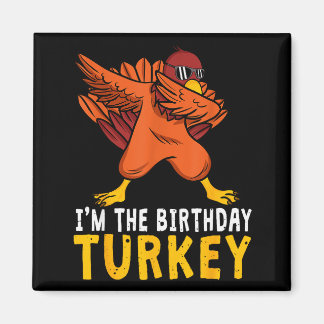 Imán Thanksgiving Birthday Funny Bday Born On Thanksgiv