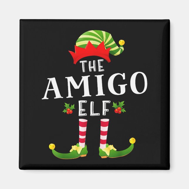 Imán The Amigo Elf Christmas Matching Pajama  (Frente)