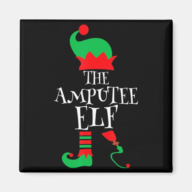 Imán The Amputee Elf Christmas Funny Limb Surgery Joke  (Frente)