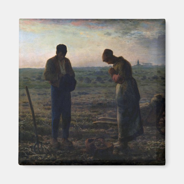 Imán The Angelus, Jean-Francois Millet, 1857-1859 (Frente)