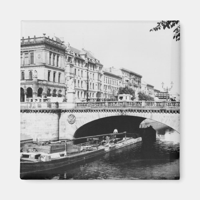 Imán The Belle-Alliance Bridge, Berlín, c.1910 (Frente)