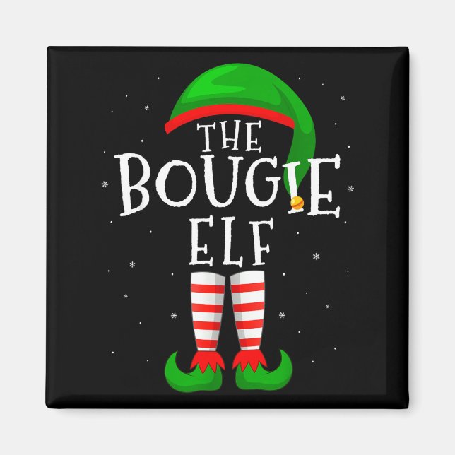 Imán The Bougie Elf Funny Matching Family Group Christm (Frente)