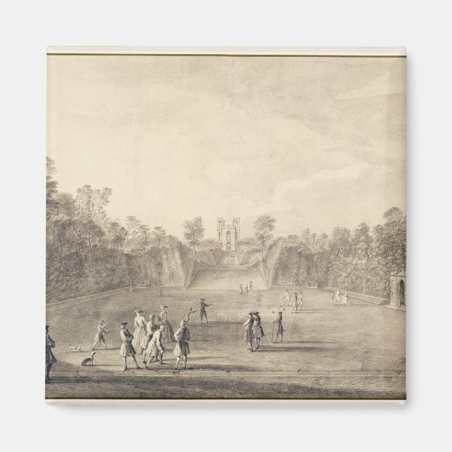 Imán The Bowling Green at Claremont, 1738 (grabado) (Frente)