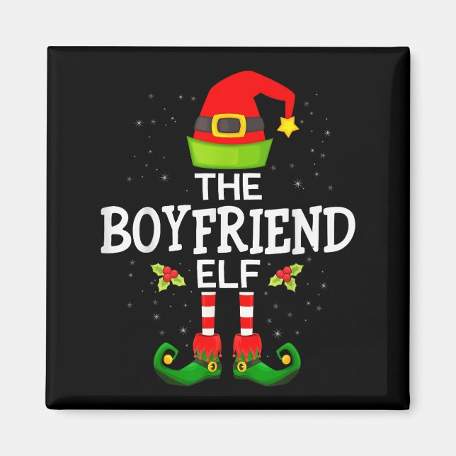 Imán The Boyfriend Elf Christmas Family Matching Pajama (Frente)