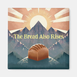 Imán "The Bread Also Rises" Literary Pun Kitchen Magnet