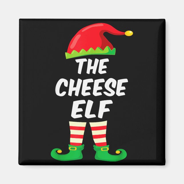 Imán The Cheese Elf Family Matching Funny Christmas Cos (Frente)