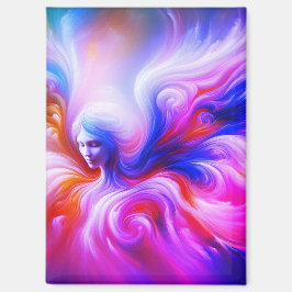 Imán The Colorful Wispy Angel on Front of a 'Fridge  