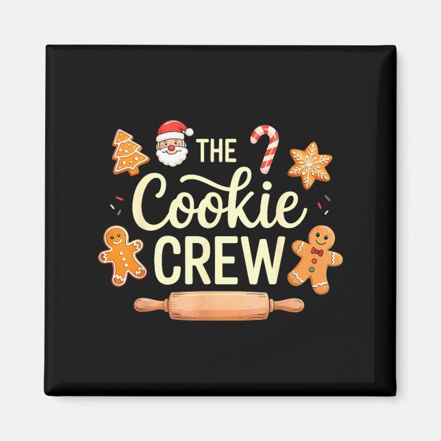 Imán The Cookie Crew Christmas Baking Cookie Lover  (Frente)