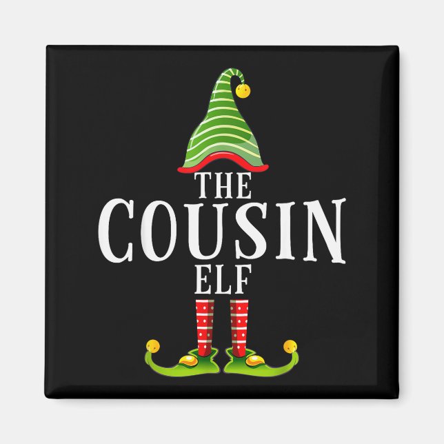 Imán The Cousin Elf Funny Matching Pajama Xmas  (Frente)